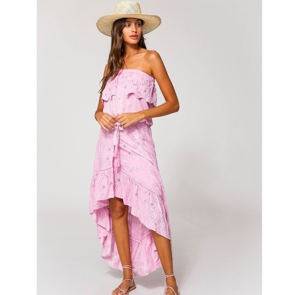 Young Fabulous & Broke Dresses & Skirts - 🆕Young Fabulous & Broke Elena Faux Wrap High-low Eyelet Skirt size Large